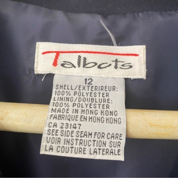 Vintage Talbots Navy Blue Coat Dress 12 - Picture 4 of 4